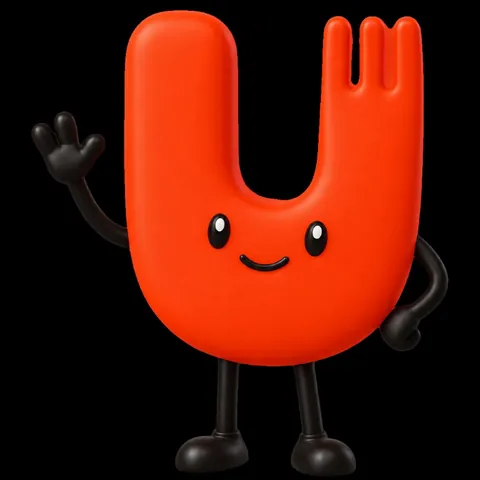 Mascote da UFOODY acenando, dando as boas-vindas